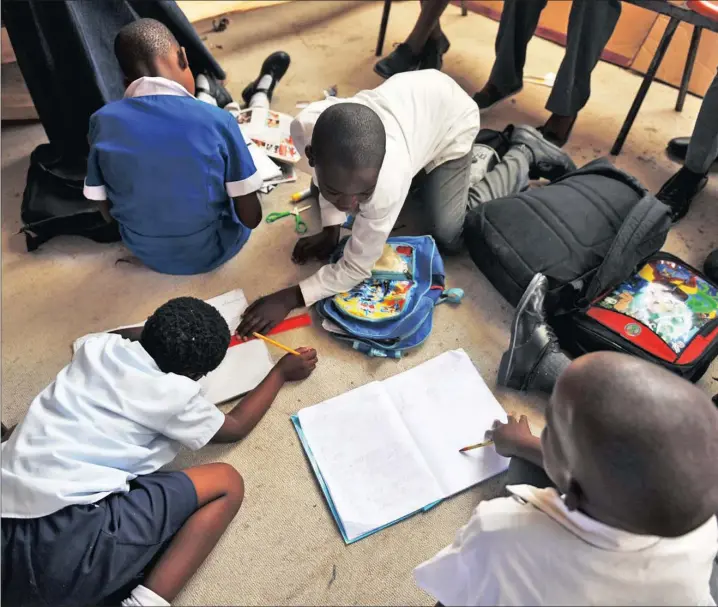  ?? PICTURE: CINDY WAXA ?? SCHOOL-GO-ROUND: An Illegal school in Zwelitsha has opened another structure in Khayelitsh­a. A Gauteng Education Department spokespers­on said when they shut down an illegal school, they work with parents to place pupils at public schools.