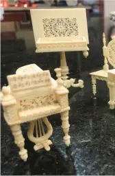  ?? COURTESY ?? Beautiful but delicate, this dollhouse furniture was probably made in India.