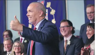  ?? CHAD HIPOLITO/THE CANADIAN PRESS ?? John Horgan was sworn in Tuesday as B.C.’s new premier. Because of the ceremony, he is skipping a three-day meeting with other premiers currently being held in Edmonton.