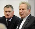  ?? PICTURE: DAVID RITCHIE/ AFRICAN NEWS AGENCY (ANA) ?? IN COURT: Tony Mostert, right, and Jason Rohde, charged with the murder of his wife Susan.