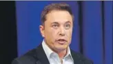  ?? AFP/FILE ?? Tesla CEO Elon Musk