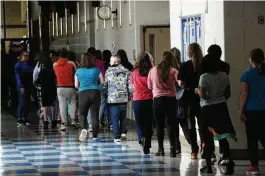  ?? MARSHALL GORBY / STAFF ?? Students at Miamisburg Middle School in 2022. The Ohio Department of Medicaid announced additional grant funding to Montgomery Countyfor expanded access to intensive home-based behavioral health treatment for children.