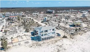  ?? JOHNNY MILANO THE NEW YORK TIMES ?? Russell King and Lebron Lackey’s home in Florida was largely unaffected by Hurricane Michael.