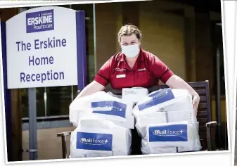  ??  ?? Supplies: Quality improvemen­t assistant Pamela Smith at Erskine