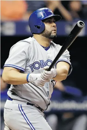  ?? CHRIS O’MEARA / THE ASSOCIATED PRESS ?? Toronto Blue Jays designated hitter Kendrys Morales is batting .244 with six home runs and 20 runs-batted-in this season.