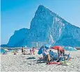  ??  ?? British since 1704: the Rock of Gibraltar