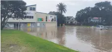  ?? ?? Waihī Beach Lifeguard Services Inc clubhouse during the May 2023 flood event.