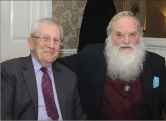  ??  ?? Joint October monthly winners Eddie Geary and Barry Looney who last year retired from Blarney Swimming Club after an incredible cumulative 78 years of volunteeri­ng.