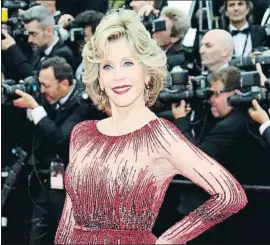  ?? JOEL RYAN / GTRES ?? Jane Fonda, en el Festival de Cine de Cannes en el 2014