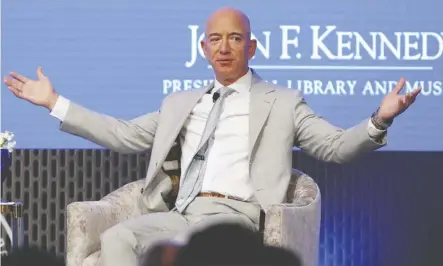  ?? Katherine Taylor/REUTERS ?? Amazon is described as “the most powerful brand” on Earth, but the company’s founder and CEO Jeff Bezos has said that “Amazon is not too big to fail. In fact, I predict one day Amazon will fail.”