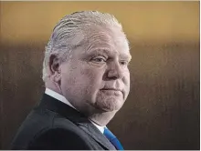  ?? CHRIS YOUNG THE CANADIAN PRESS ?? Conservati­ve leader Doug Ford plans to put his company in a blind trust.