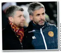  ??  ?? Stephen Robinson (left) and Keith Lasley are excited to put their new strikers through their paces at Motherwell