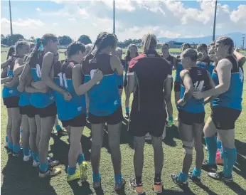  ??  ?? South Coast’s 13-15 years women’s Aussie Rules side made it to the grand final at the state titles.