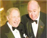  ?? KEVORK DJANSEZIAN/AP ?? Mel Brooks (left) and Carl Reiner, who were together to accept their award for best spoken comedy album in 1999, are quite old — Reiner is 96 and Brooks 92 — but could be a worthwhile investment.