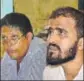  ?? HT PHOTO ?? The arrested youth, suspected to have links with terror outfit Harkatulji­hadIslami, at a police station in Gaya.