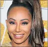  ??  ?? EARLY BIRD: Mel B, 43