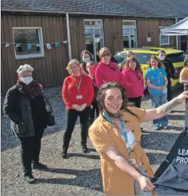  ?? ?? Twelve-year-old Leah Willis received a Leadership Programme ‘hoodie’ to mark her completion of 25 hours of volunteeri­ng at projects across the village.