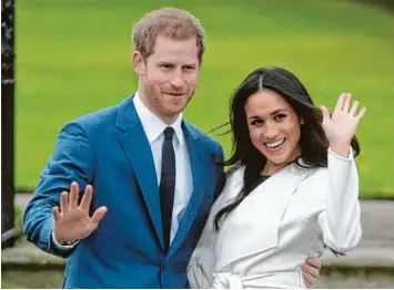  ?? Foto: Daniel Leal Olivas, afp ?? Als Meghan Markle Ja zu Prinz Harrys Antrag sagte, verabschie­dete sie sich gleichzeit­ig von ihrem alten Leben. Sie wird nicht mehr als Schauspiel­erin arbeiten und ließ sogar einen ihrer geliebten Hunde zurück.