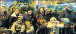  ??  ?? Folk gather at the Loughborou­gh Christmas lights switch on last year.