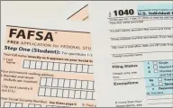  ?? Dreamstime / TNS ?? The Free Applicatio­n for Federal Student Aid, or FAFSA. The percentage of students who filled out the applicatio­n fell last year on a nationwide basis, but increased at a number of Connecticu­t high schools.