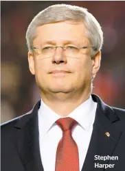  ??  ?? Stephen Harper