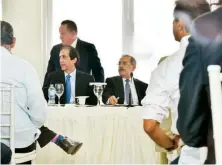  ?? NEHEMÍAS ALVINO ?? El presidente Danilo Medina durante la reunión.