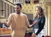  ?? Vivian Zink
NBC ?? JERROD ( Jerrod Carmichael) and Maxine ( Amber Stevens West) are a couple on NBC’s “The Carmichael Show.”