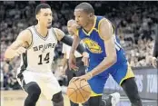  ?? ERIC GAY/ASSOCIATED PRESS ?? Kevin Durant scored 29 points to help spur the Warriors to another NBA Finals appearance.