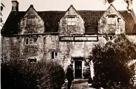  ??  ?? Heart of the village: Locals in the bar in the 1970s and, right, advertisin­g beers from nearby Bristol early last century