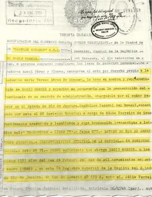  ??  ?? Darío Messer, César Monti Pérez y Mariano R. Alonso, fundadores de Cambios Amambay en 1989.