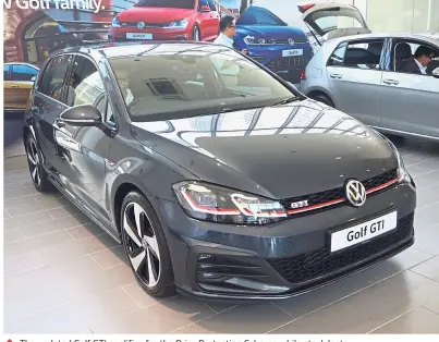  ??  ?? The updated Golf GTI qualifies for the Price Protection Scheme while stock lasts.