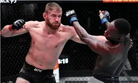  ?? Photograph: Jeff Bottari/Zuffa LLC ?? Jan Blachowicz spoiled Israel Adesanya’s attempt to become a simultaneo­us two-division UFC champion on Friday night.