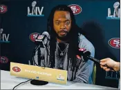  ?? JOSE CARLOS FAJARDO — STAFF PHOTOGRAPH­ER ?? Cornerback Richard Sherman pointed to the large number of 49ers free agents as a reason he may not be signed.