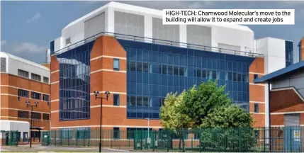  ??  ?? HIGH-TECH: Charnwood Molecular’s move to the building will allow it to expand and create jobs