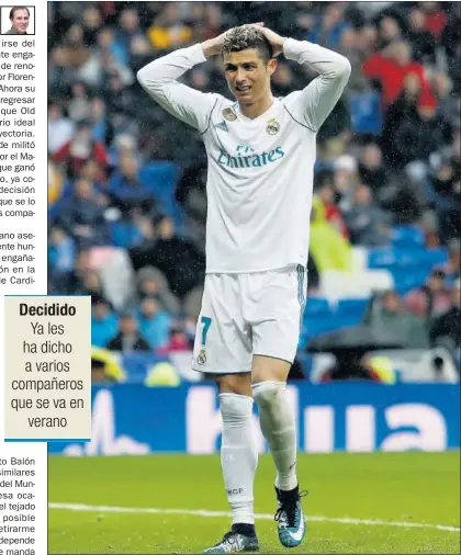  ??  ?? TOCADO. Cristiano se lamenta de una de las ocasiones falladas el pasado sábado contra el Villarreal.