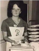  ??  ?? Breakfast at Butlin’s, Margate: Janet, 1961