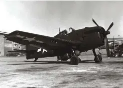  ??  ?? Eventually, the Hellcat was cleared to carry six 5-inch HVAR rockets, two 1,000-pound bombs and a centerline fuel tank. These features gave it quite a range and allowed it to participat­e in ground support. (Photo courtesy of Hill Goodspeed)