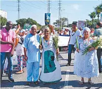  ?? DIVULGAçãO ?? Em marcha, manifestan­tes pediram paz e respeito às diferenças