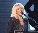  ?? CHARLES SYKES/INVISION/AP ?? Christine McVie performs at Madison Square Garden in 2014.