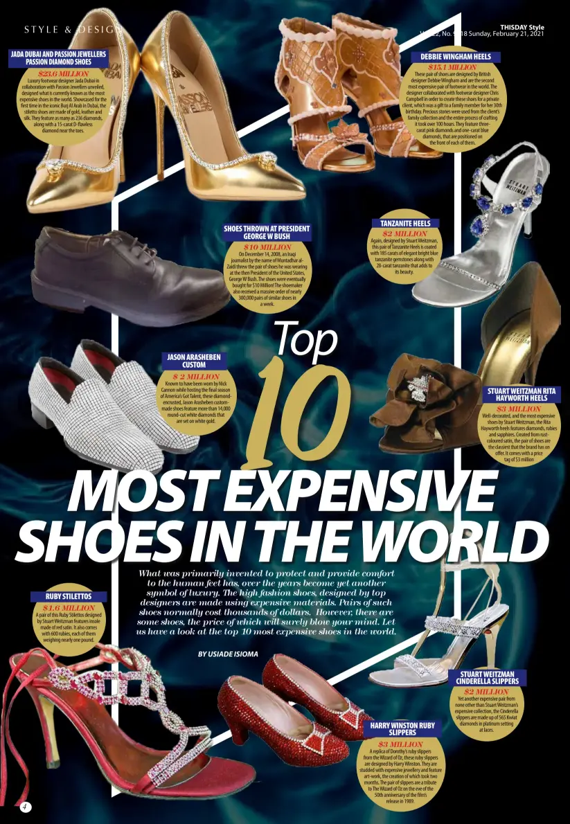 The world's most expensive shoes': Diamond-studded golden footwear  advertised