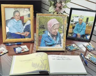  ?? CLIFFORD SKARSTEDT/EXAMINER FILE PHOTO ?? A book of condolence in memory of Carol Winter was set up at the Social Planning Council office last Nov. 1 after the longtime poverty activist died in Peterborou­gh.