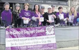  ??  ?? At Kingfisher­s, Enniskerry: (L-R) Brendan O'Leary, Bray Cancer Support, Marlena Murphy, East Coast FM, Moya McClaffert­y, Grainne Austin, Leone Parle, Patricia Ward, Joyce Conroy, Marjory Dalton, Georgina Young