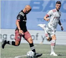  ?? /TWITTER DC UNITED. ?? De esta manera anotó el delantero argentino Higuaín el primer gol de la escuadra capitalina.