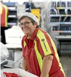  ??  ?? Vicki Mardon helps sort out the thousand of parcels at the NZ Post New Plymouth parcel depot.