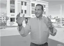  ?? Pedro Portal/El Nuevo Herald/TNS ?? ■ Fernando Gil, Puerto Rico’s Housing Department secretary, talks during a Nov. 30, 2017, visit to “Las Gladiolas,” a government housing project in San Juan.