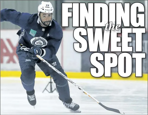  ?? THE CANADIAN PRESS ?? Jets’ Dustin Byfuglien led the league in ice time last season, but should see that reduced slightly, with Winnipeg’s defence corps healthy for once.