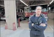  ?? JANE TYSKA — BAY AREA NEWS GROUP ?? Oakland firefighte­r Candice Koshman is photograph­ed at Station 24 on Shepherd Canyon Road in Oakland on Nov. 22.