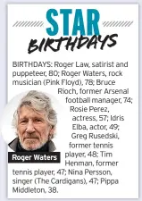  ??  ?? Roger Waters