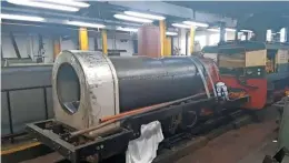  ??  ?? Boiler cladding and the new stainless steel smokebox have been fitted to Welsh Pony at Boston Lodge
on the same day as James Spooner boiler was pictured.