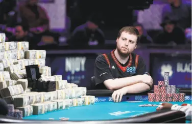  ?? John Locher / Associated Press ?? Joseph McKeehen never gave up the chip lead at the final table of the World Series of Poker Main Event.